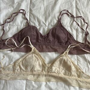 Two Momanda Lace Nursing Bra Bralette, postpartum wear, size small